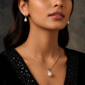 Classic Cream Drop Pearl Set Freshwater