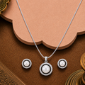 Eternal Grace Pearl Set – ROUND Cream Pearl — view 1 — pearl jewellery — Krishna Pearls Hyderabad