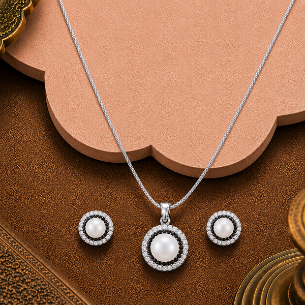 Eternal Grace Pearl Set – ROUND Cream Pearl | Krishna Pearls and Jewellers