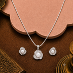 Blossom Grace Pearl Set Freshwater Pearl — view 1 — pearl jewellery — Krishna Pearls Hyderabad