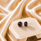 Deep Ocean Black Pearl Stud Earrings | Krishna Pearls and Jewellers