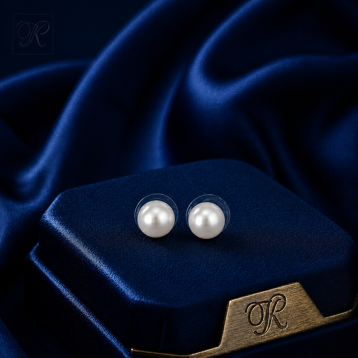 High-Quality Plain Pearl Stud Earrings | Krishna Pearls and Jewellers