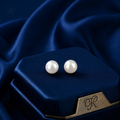 Timeless Ivory Pearl Studs Freshwater Pearl | Krishna Pearls and Jewellers