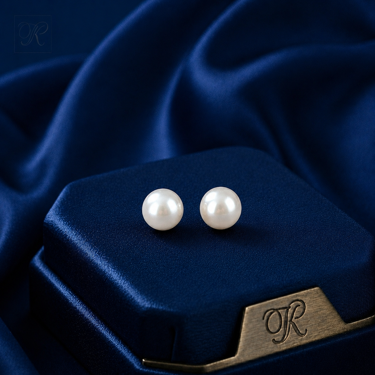 Timeless Ivory Pearl Studs Freshwater Pearl | Krishna Pearls and Jewellers