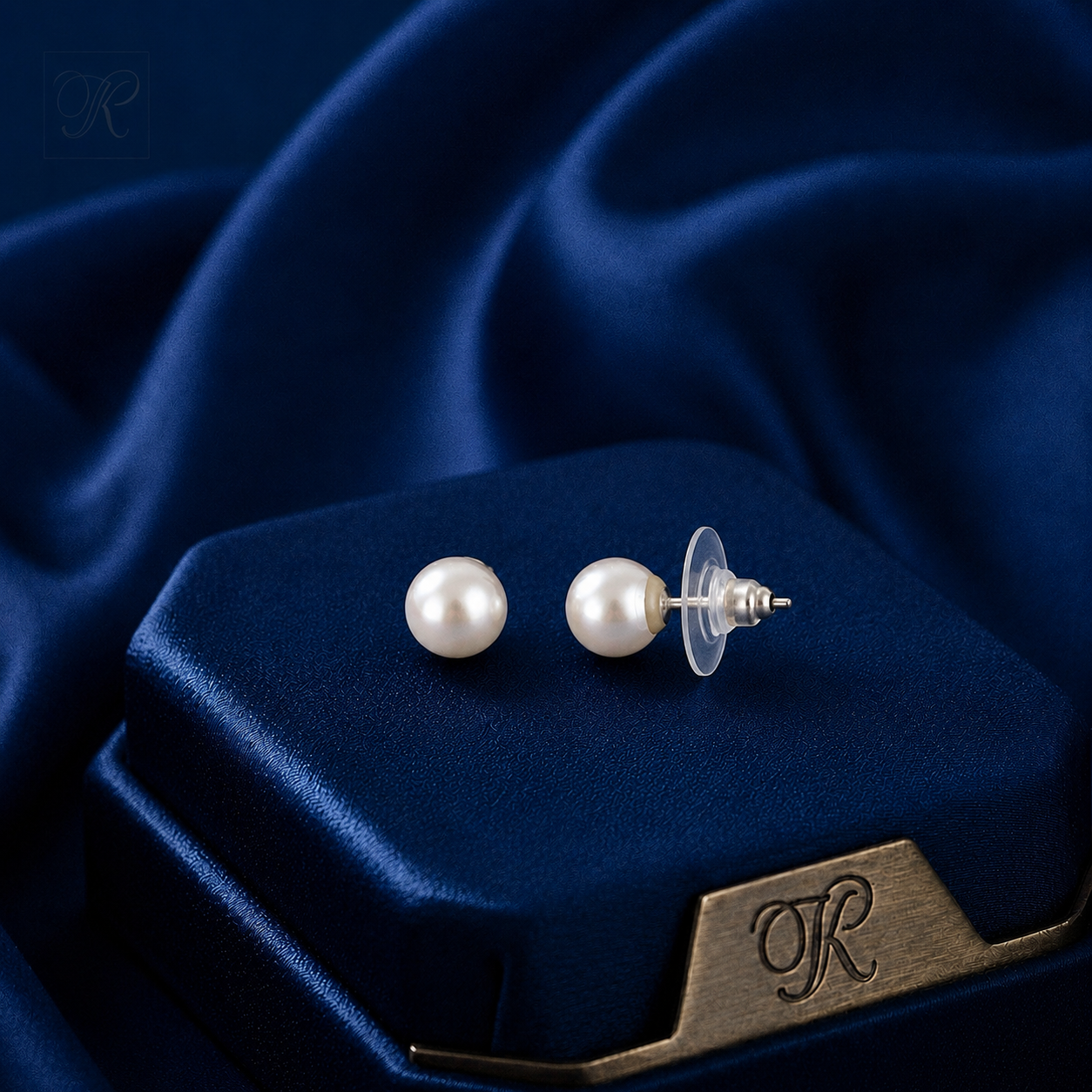 Timeless Ivory Pearl Studs Freshwater Pearl | Krishna Pearls and Jewellers