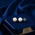 Classic Ivory Pearl Studs Freshwater Pearl | Krishna Pearls and Jewellers