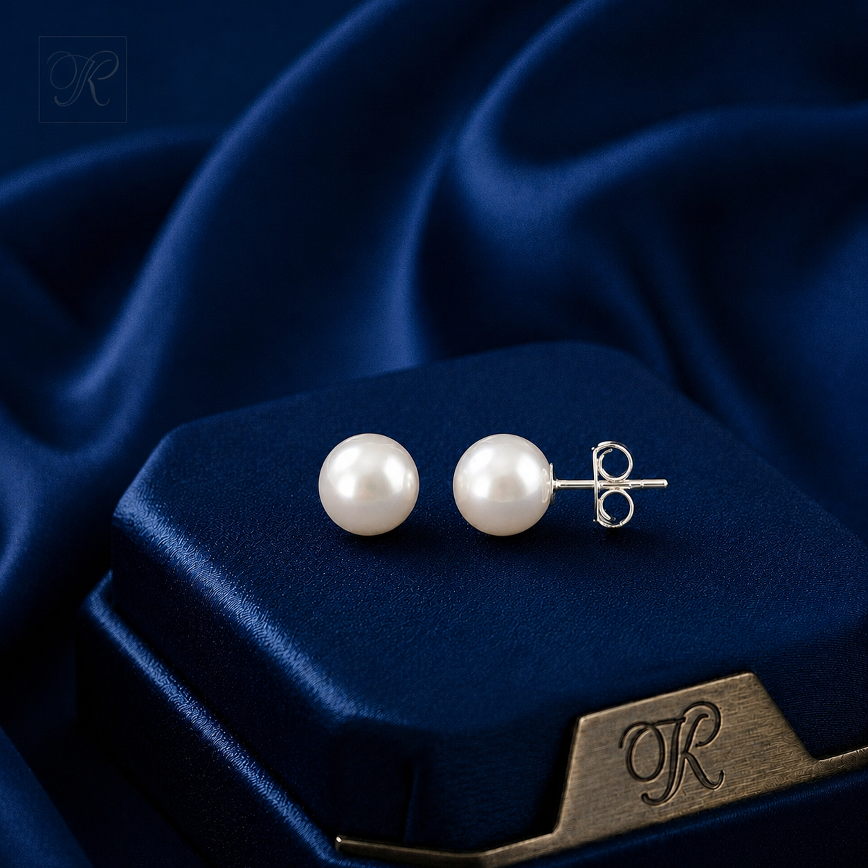 Classic Ivory Pearl Studs Freshwater Pearl | Krishna Pearls and Jewellers