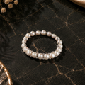 Classic White Pearl Stretch Bracelet | Elegant Freshwater Pearl Beaded Bracelet for Women